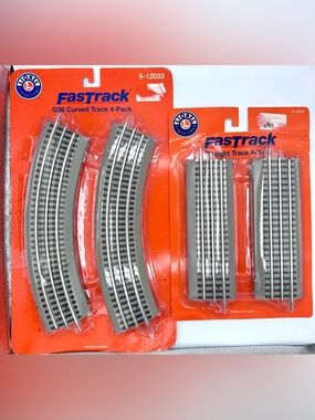 NEW Lionel Fastrack 4pk 036 Curved Track & 4pk Straight